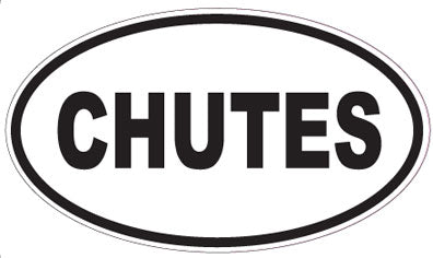 CHUTES - Oval Sticker