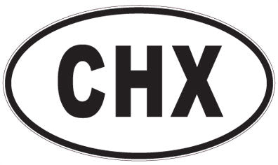 CHX - 3 Letter Initials Oval Sticker