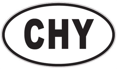 CHY - 3 Letter Initials Oval Sticker