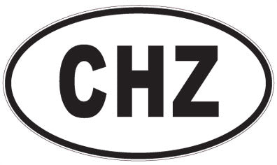 CHZ - 3 Letter Initials Oval Sticker