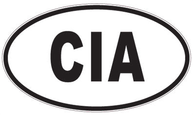 CIA - 3 Letter Initials Oval Sticker