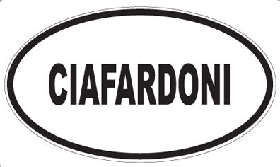 CIAFARDONI - Oval Magnet