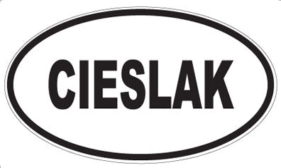 CIESLAK - Oval Magnet