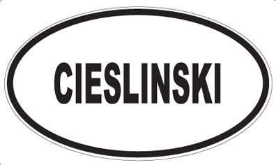 CIESLINSKI - Oval Magnet
