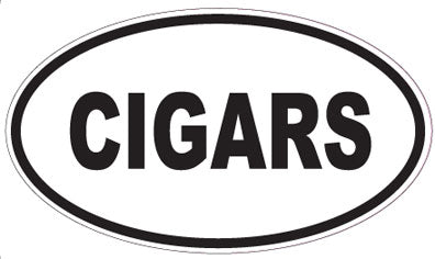 CIGARS - Oval Sticker