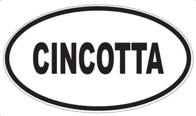 CINCOTTA - Oval Magnet