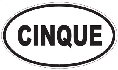 CINQUE - Oval Sticker