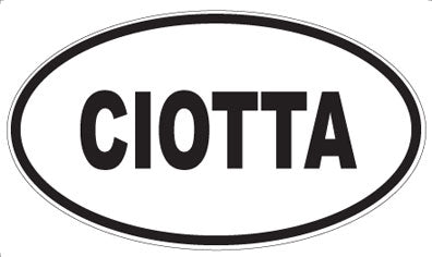 CIOTTA - Oval Magnet