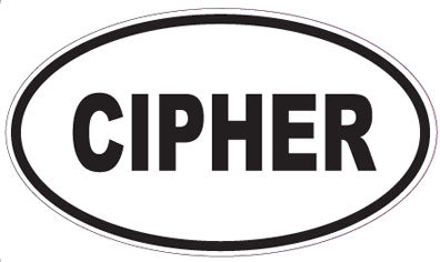 CIPHER - Oval Sticker