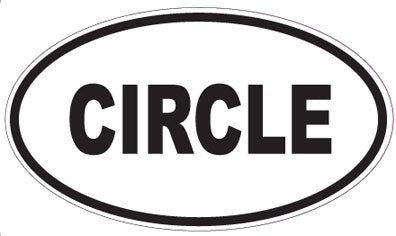 CIRCLE - Oval Sticker