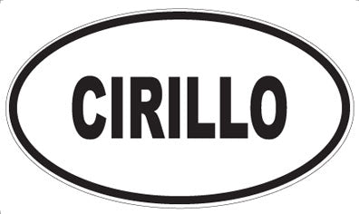 CIRILLO - Oval Magnet