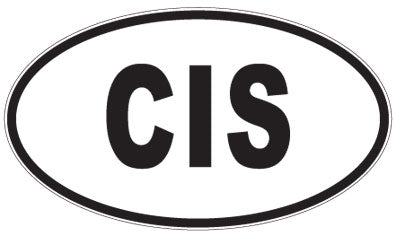 CIS - 3 Letter Initials Oval Sticker