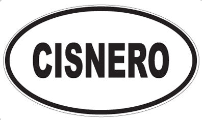 CISNERO - Oval Magnet