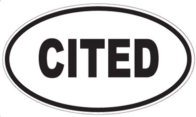 CITED - Oval Sticker