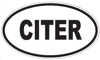CITER - Oval Magnet