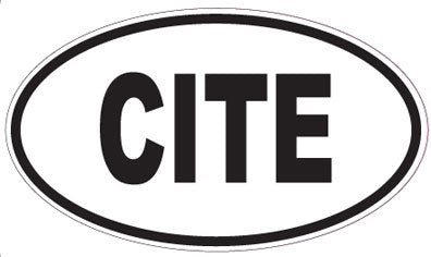 CITE - Oval Sticker