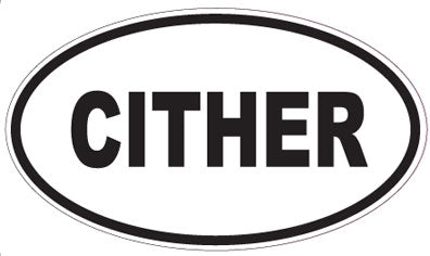 CITHER - Oval Sticker
