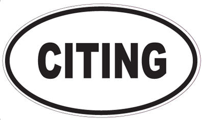 CITING - Oval Sticker