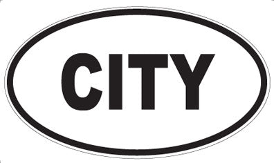 CITY - Oval Magnet