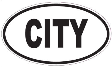 CITY - Oval Sticker