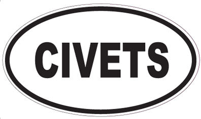 CIVETS - Oval Sticker
