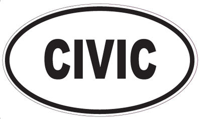 CIVIC - Oval Sticker
