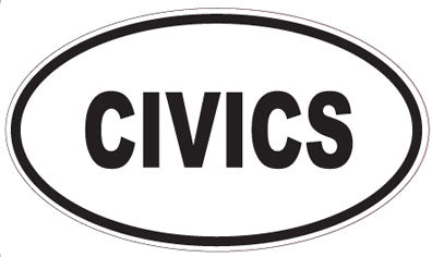 CIVICS - Oval Sticker
