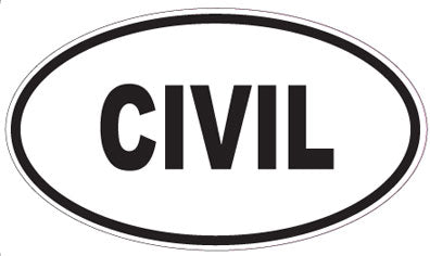 CIVIL - Oval Magnet