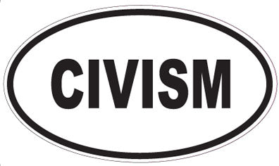 CIVISM - Oval Sticker
