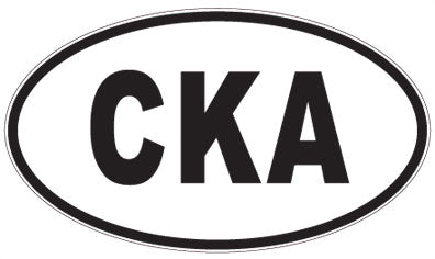CKA - 3 Letter Initials Oval Sticker
