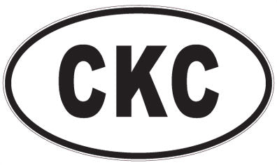 CKC - 3 Letter Initials Oval Sticker
