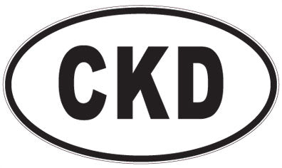 CKD - 3 Letter Initials Oval Sticker