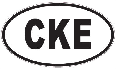 CKE - 3 Letter Initials Oval Sticker