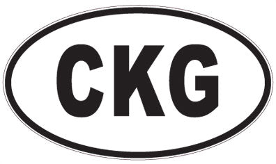 CKG - 3 Letter Initials Oval Sticker