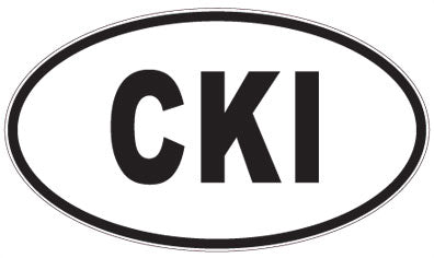CKI - 3 Letter Initials Oval Sticker