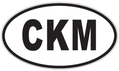CKM - 3 Letter Initials Oval Sticker