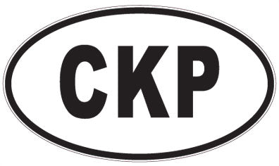 CKP - 3 Letter Initials Oval Sticker