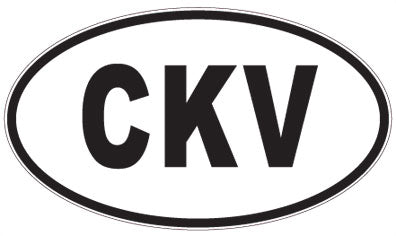CKV - 3 Letter Initials Oval Sticker