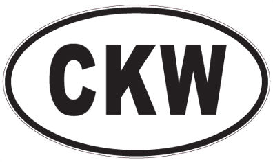 CKW - 3 Letter Initials Oval Sticker