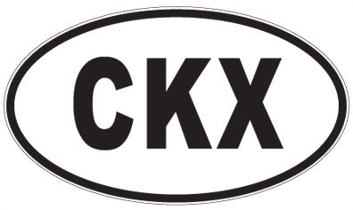 CKX - 3 Letter Initials Oval Sticker