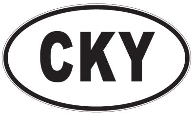 CKY - 3 Letter Initials Oval Sticker