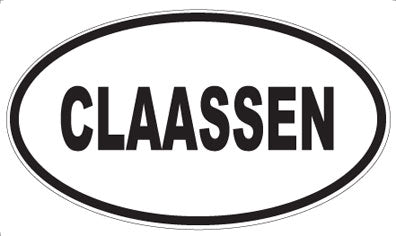CLAASSEN - Oval Magnet