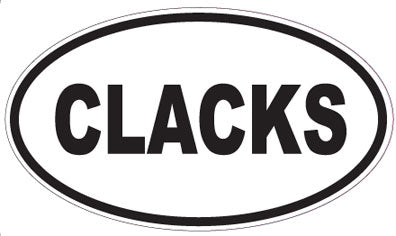 CLACKS - Oval Sticker