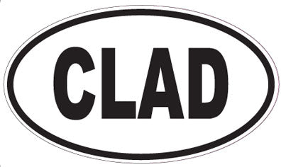 CLAD - Oval Sticker