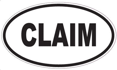CLAIM - Oval Magnet