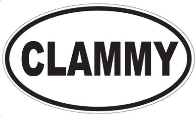 CLAMMY - Oval Sticker