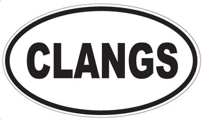 CLANGS - Oval Sticker