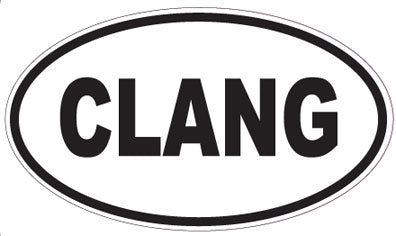 CLANG - Oval Magnet