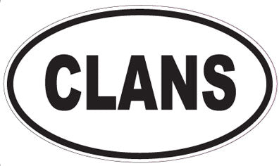 CLANS - Oval Magnet