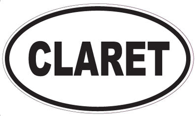 CLARET - Oval Sticker
